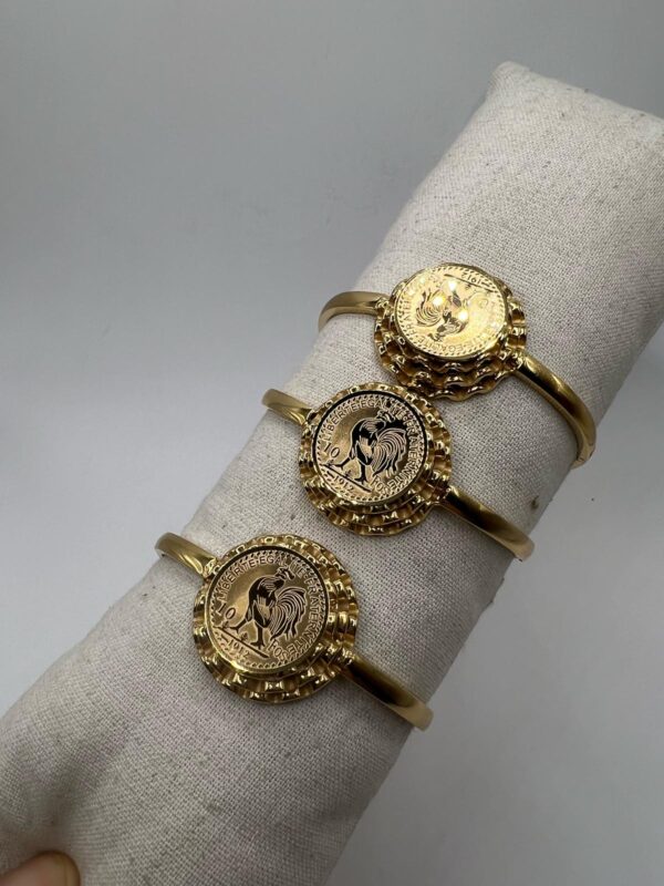 bracelet coq louise en acier inoxydable