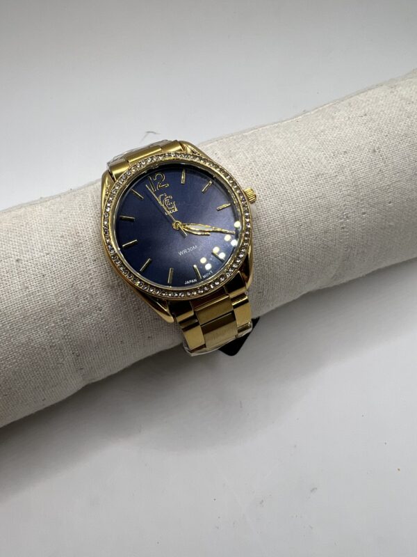 montre de lux étanche en acier inoxydable tableau bleu