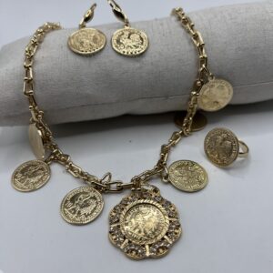 Ensemble de bijoux coq en acier inoxydable