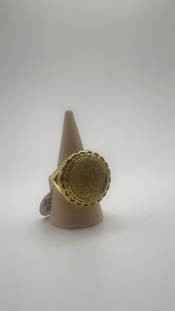 Bague louise coq en acier taille 10