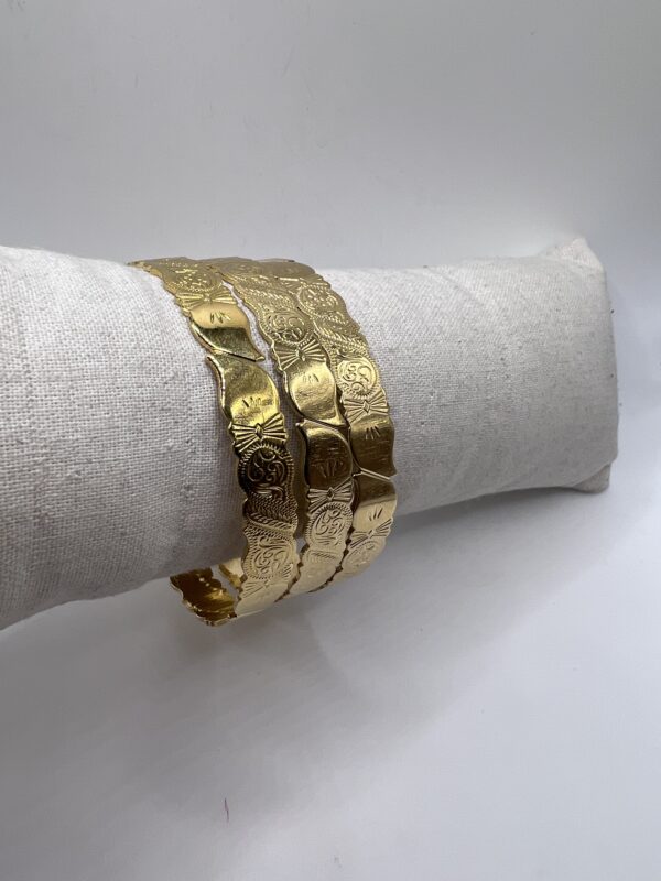 Bracelt fleur oriental en acier inoxydable