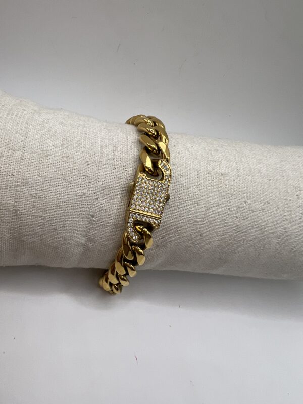 Bracelet monaco strass en acier inoxydable