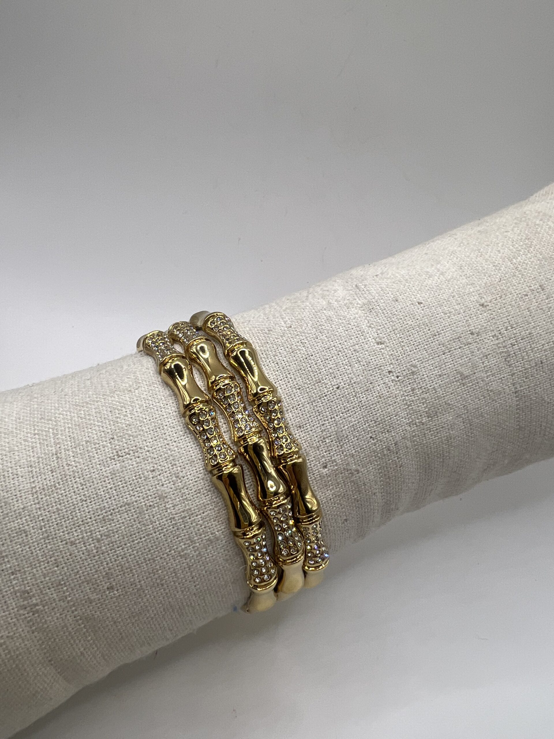 Modele os trio en strass acier inoxydable