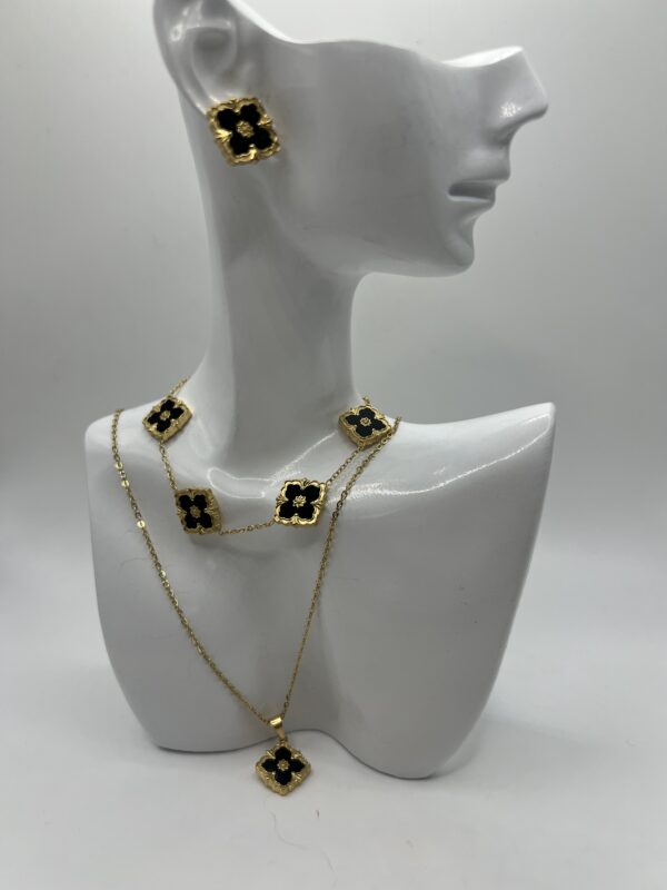 Parure de lux noir en acier inoxydable