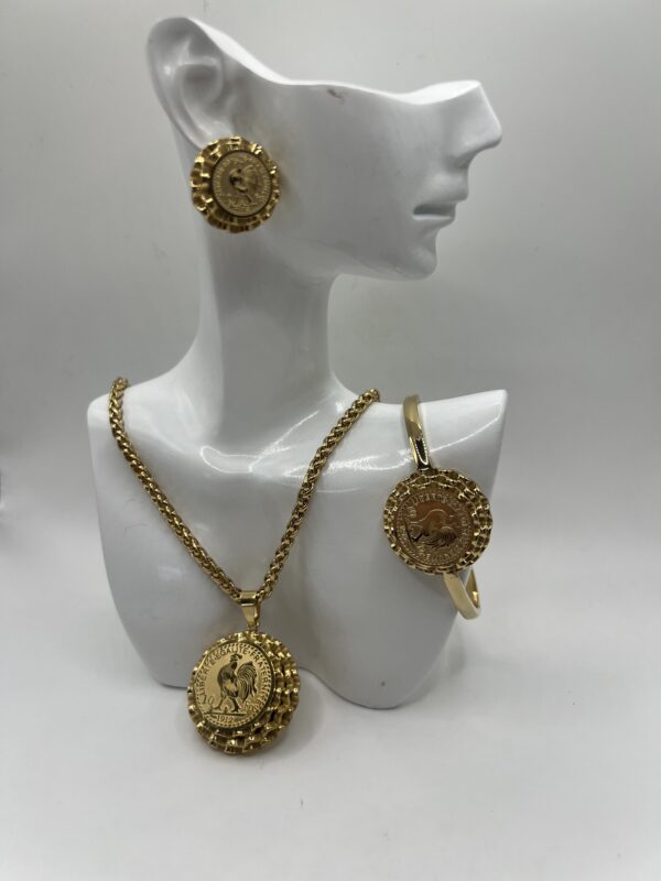 Parrure de bijoux louise fleur en acier inoxydable