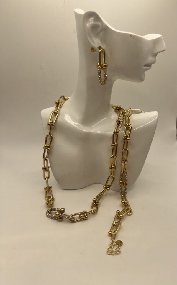 Ensemble de bijoux de lux en acier inoxydable