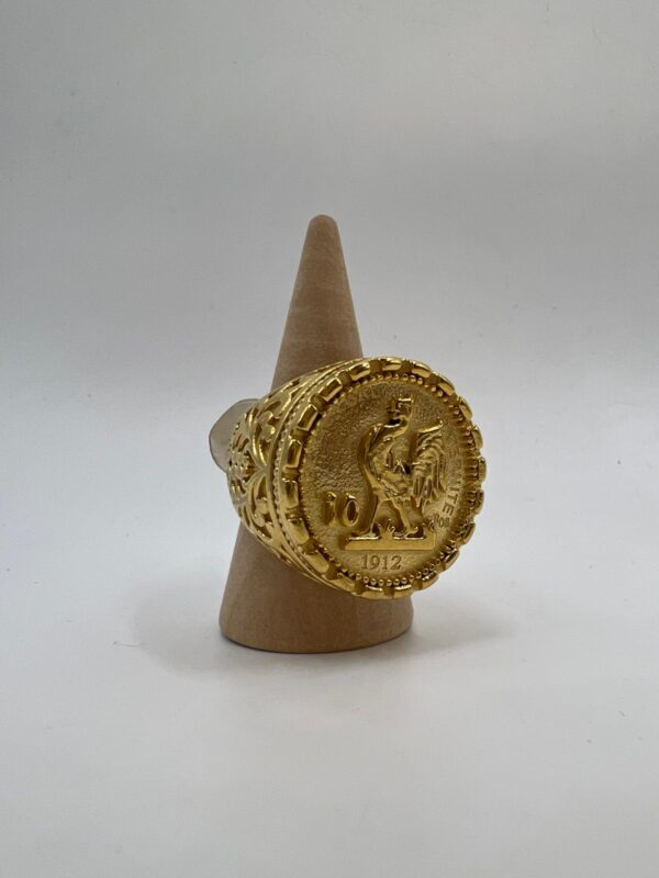 bague coq beldi en acier inoxydable