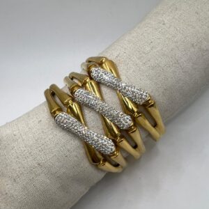 bracelet croix strass en acier inoxydable