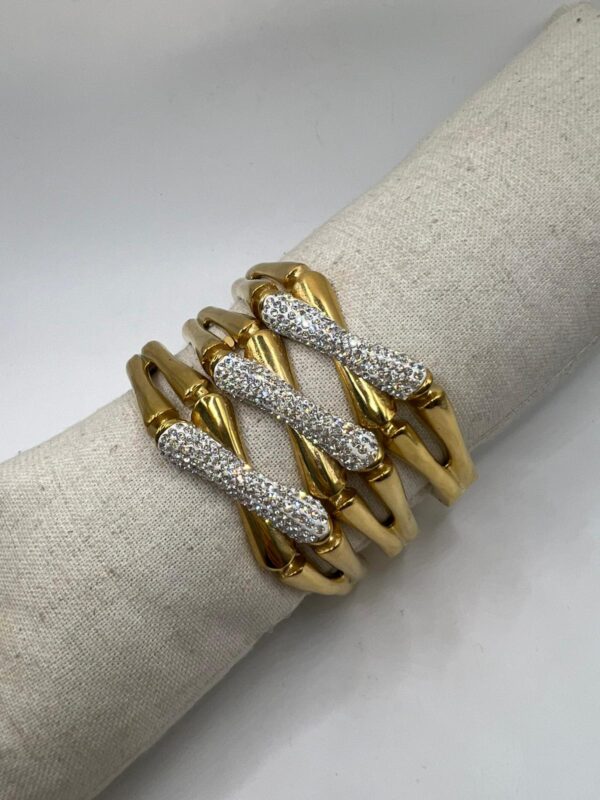 bracelet croix strass en acier inoxydable