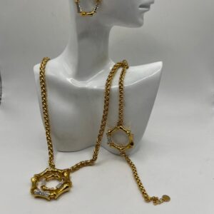 ensemble de bijoux os en acier inoxydable