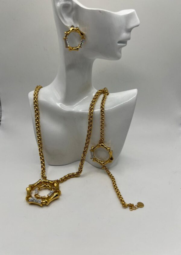 ensemble de bijoux os en acier inoxydable